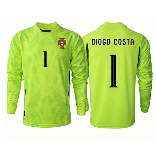 Stroje piłkarskie Portugalia Diogo Costa #1 Bramkarskie Koszulka Podstawowej MŚ 2026 Długi Rękaw